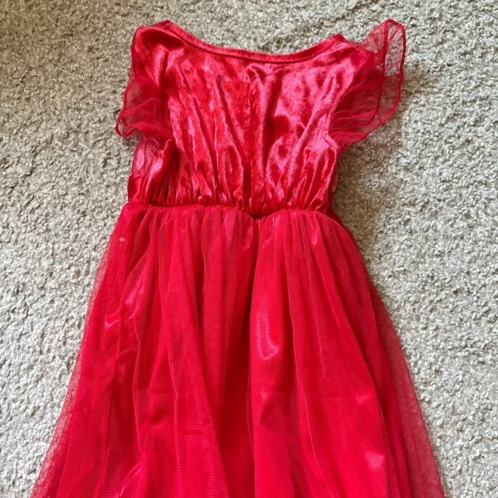 Disney Princess Little Girls Fantasy Gown Sz 6 Christmas Red Jasmine Cinderella